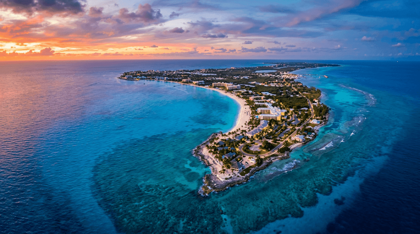 Flight deal: Medford to GCM for EUR333 (save 46%)