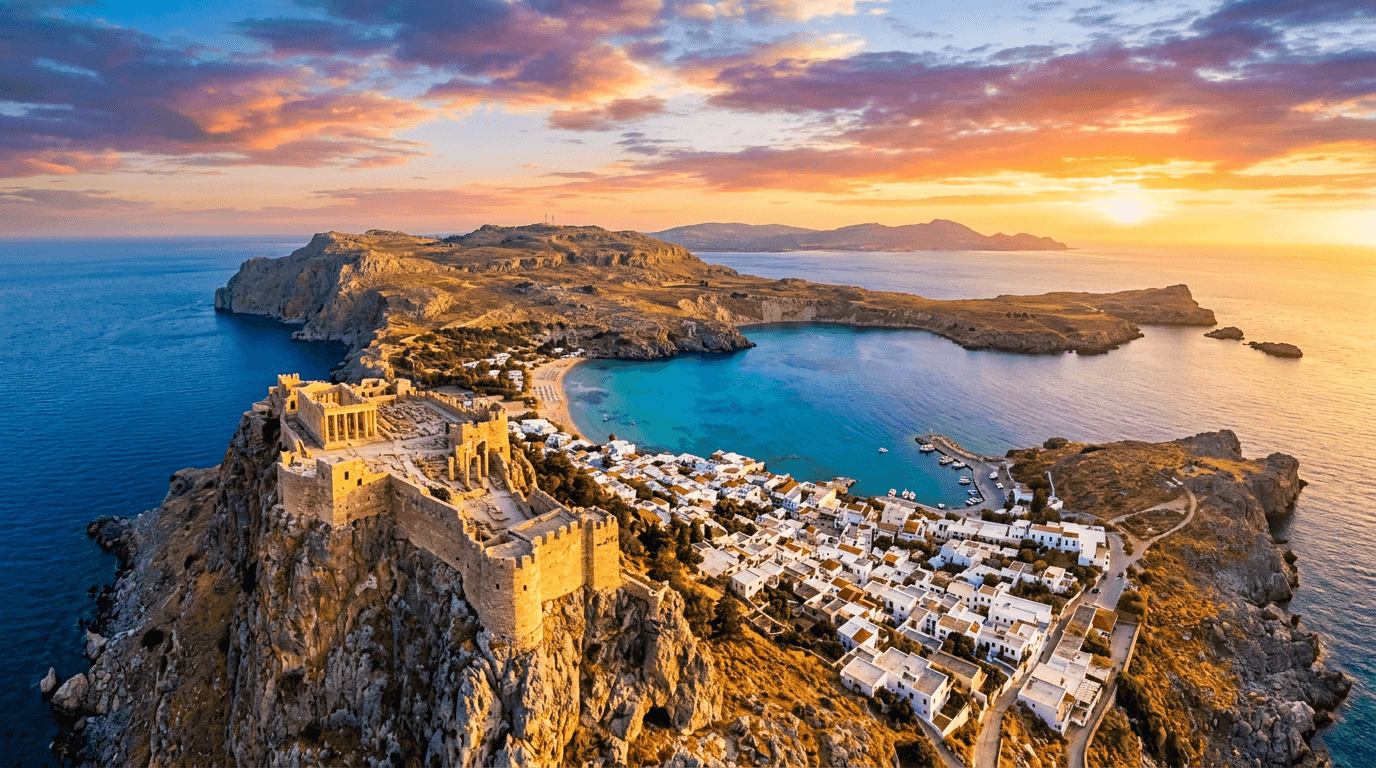 Flight deal: Düsseldorf to RHO for EUR44 (save 75%)