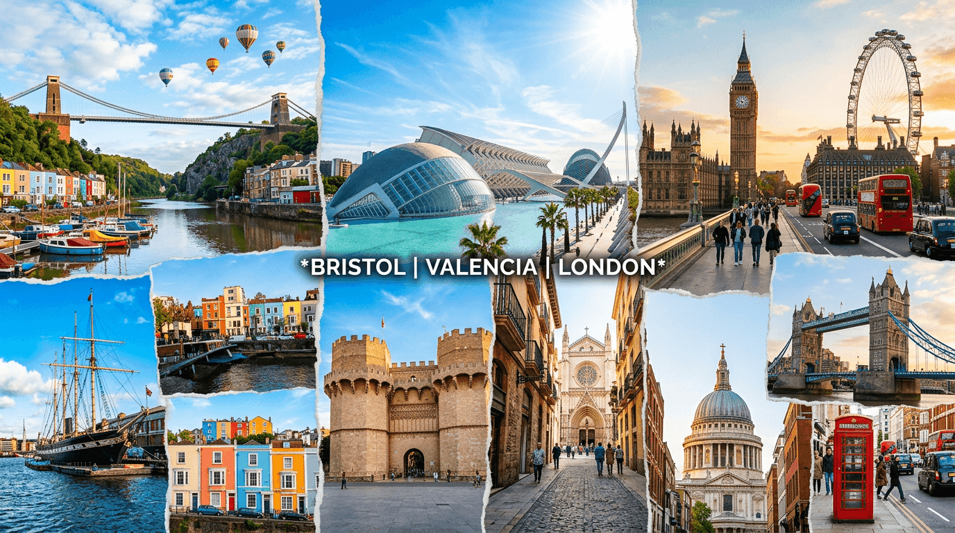 Multi-city trip: Bristol, Valencia, London