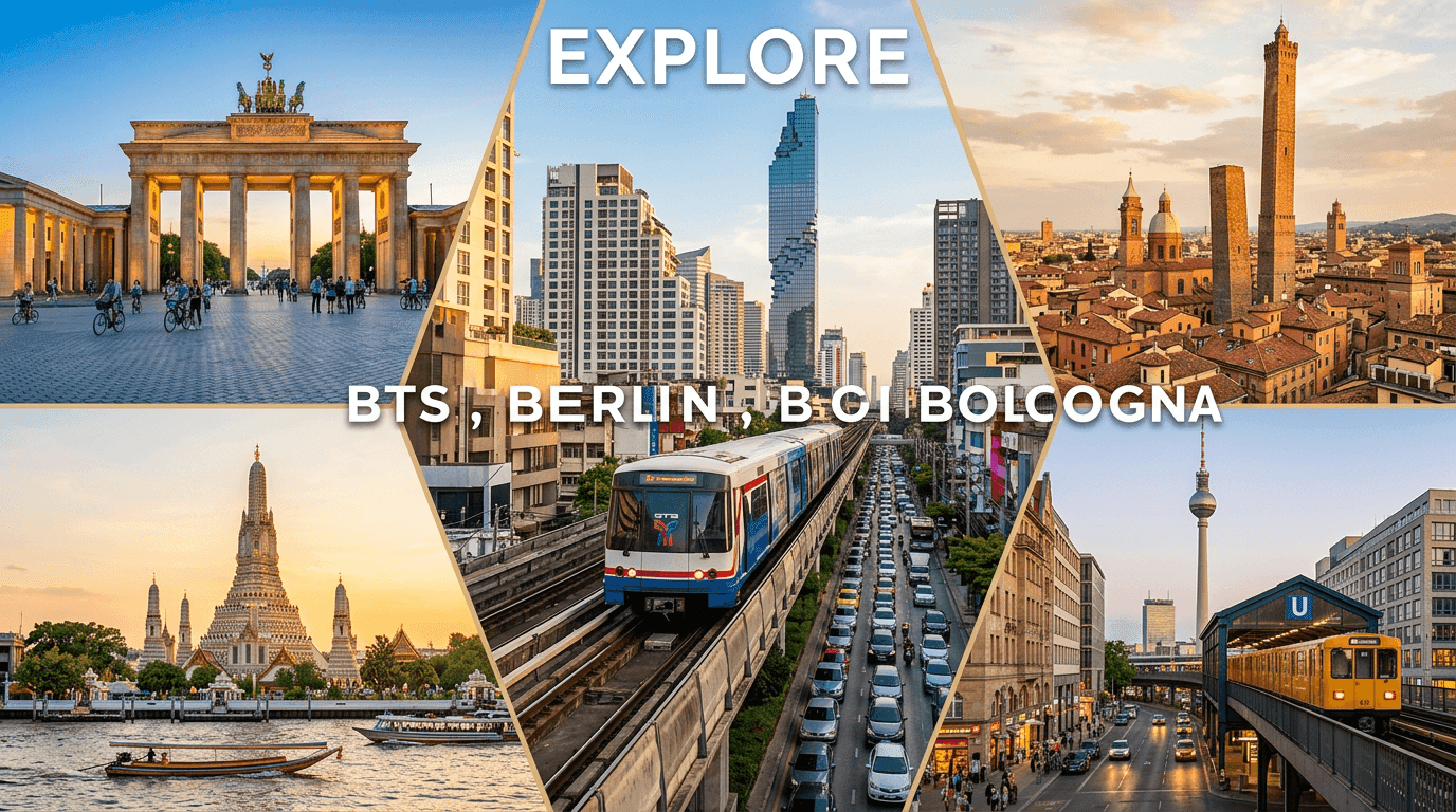 Multi-city trip: BTS, Berlin, Bologna