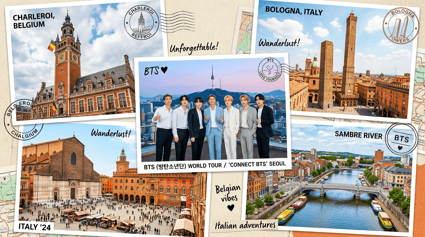 Multi-city trip: BTS, Charleroi, Bologna