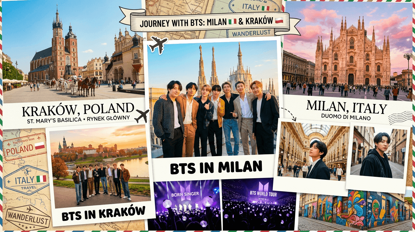 Multi-city trip: BTS, Milan, Kraków