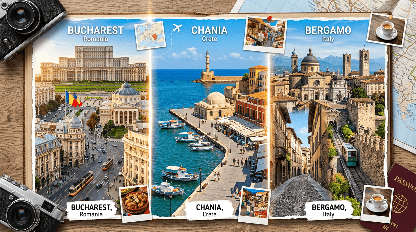 Multi-city trip: Bucharest, CTA, Bergamo