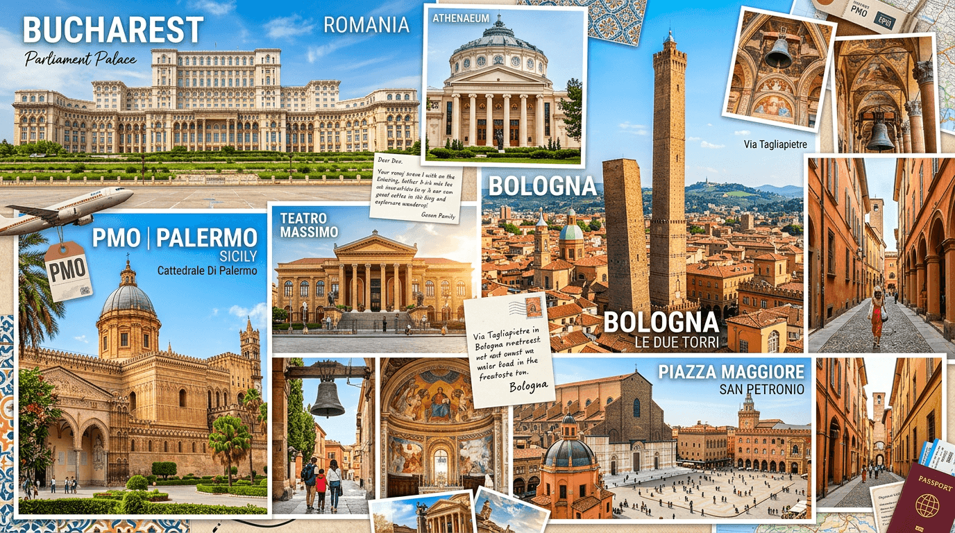 Multi-city trip: Bucharest, PMO, Bologna