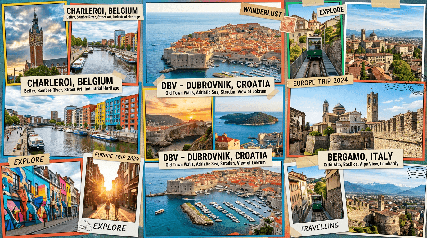 Multi-city trip: Charleroi, DBV, Bergamo