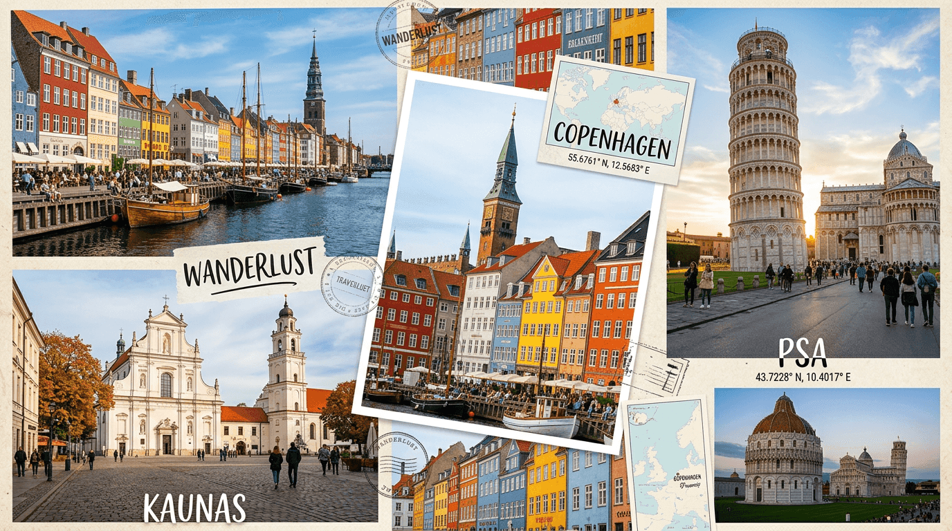 Multi-city trip: Copenhagen, PSA, Kaunas