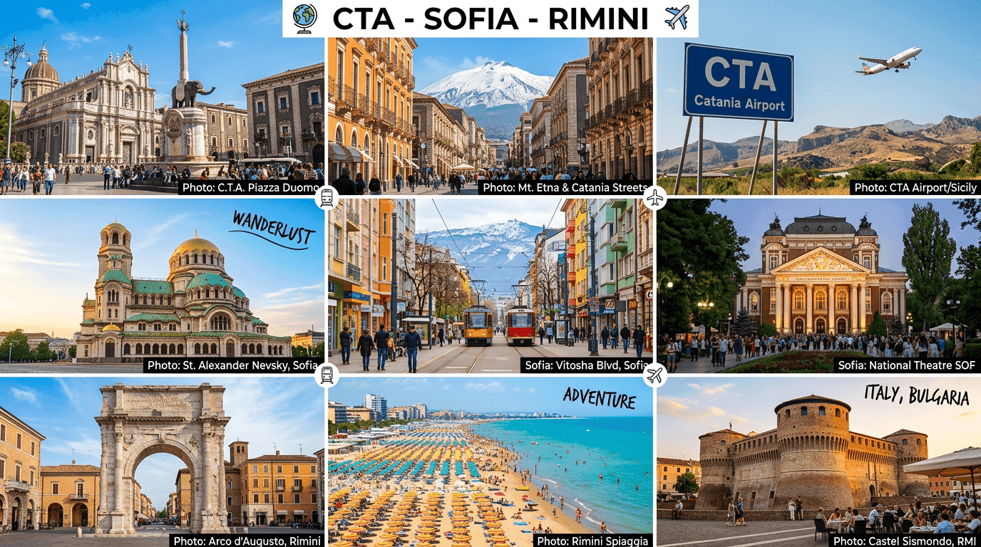 Multi-city trip: CTA, Sofia, Rimini