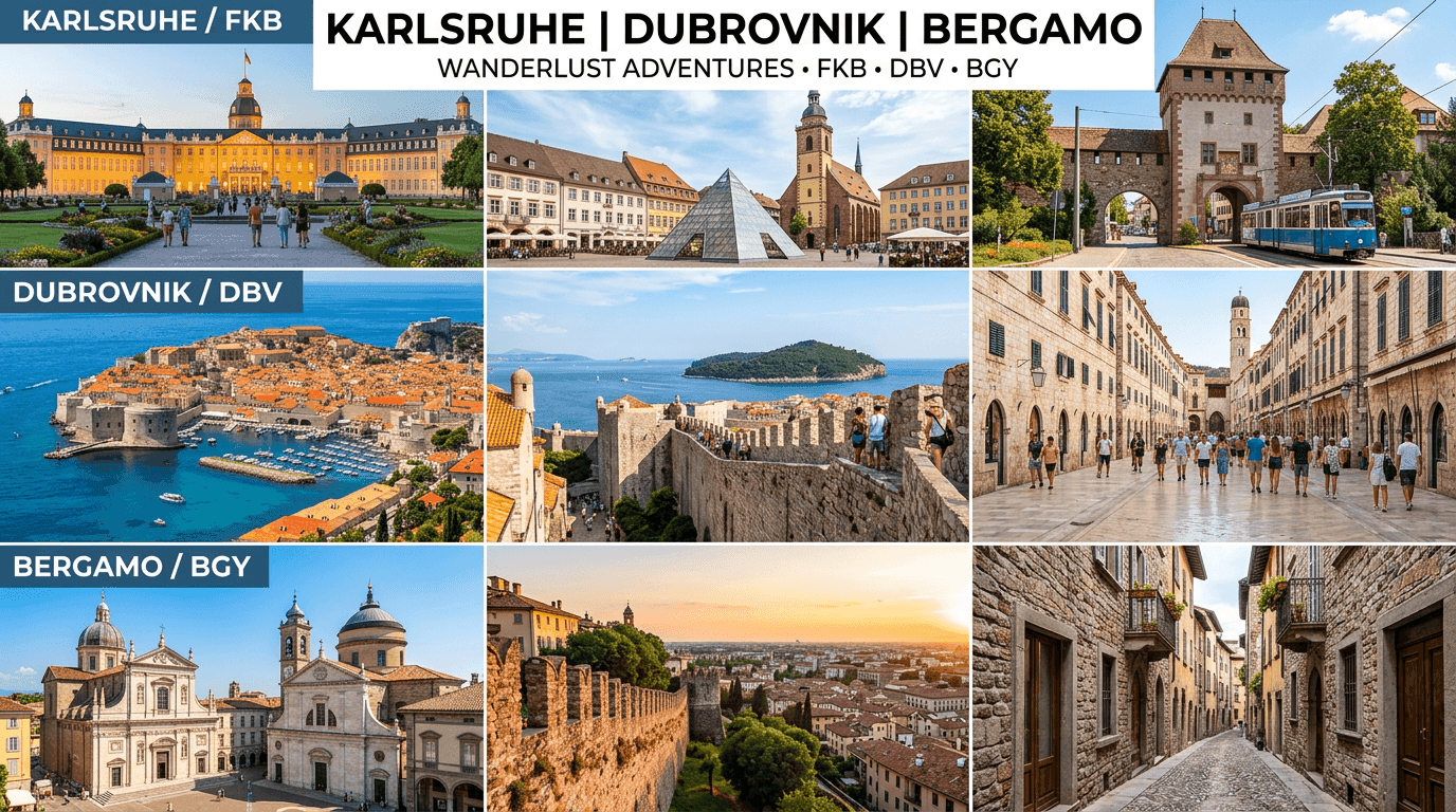 Multi-city trip: FKB, DBV, Bergamo