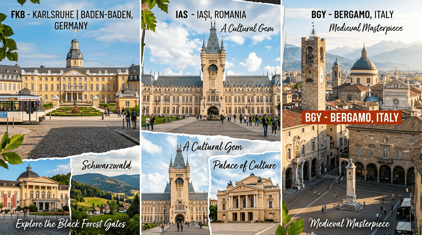 Multi-city trip: FKB, IAS, Bergamo