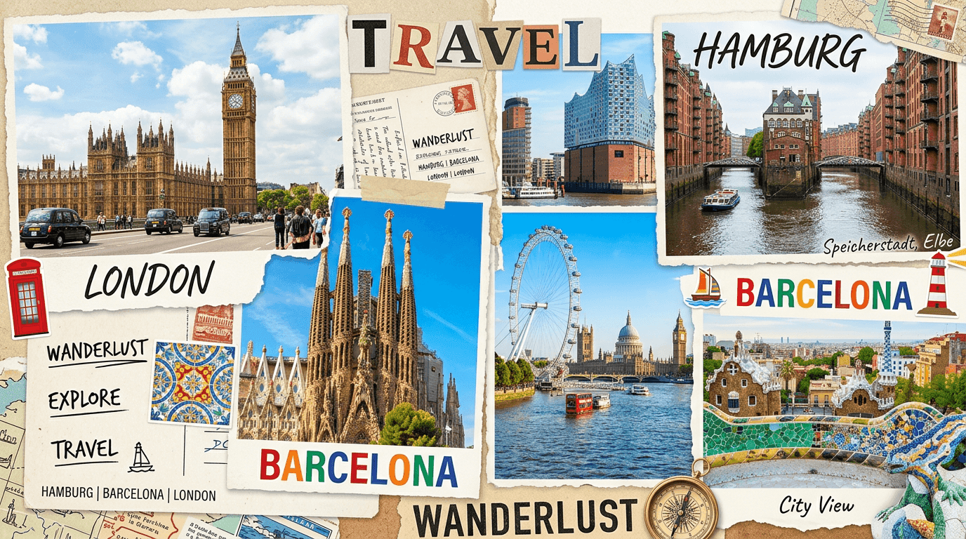 Multi-city trip: HAM, Barcelona, London