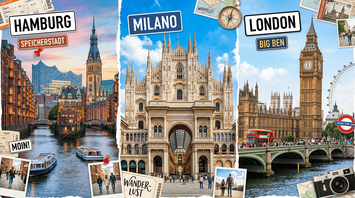 Multi-city trip: HAM, Milan, London