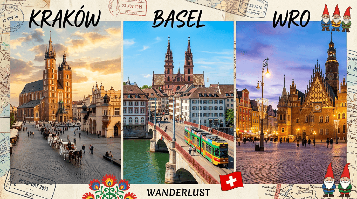Multi-city trip: Kraków, Basel, WRO