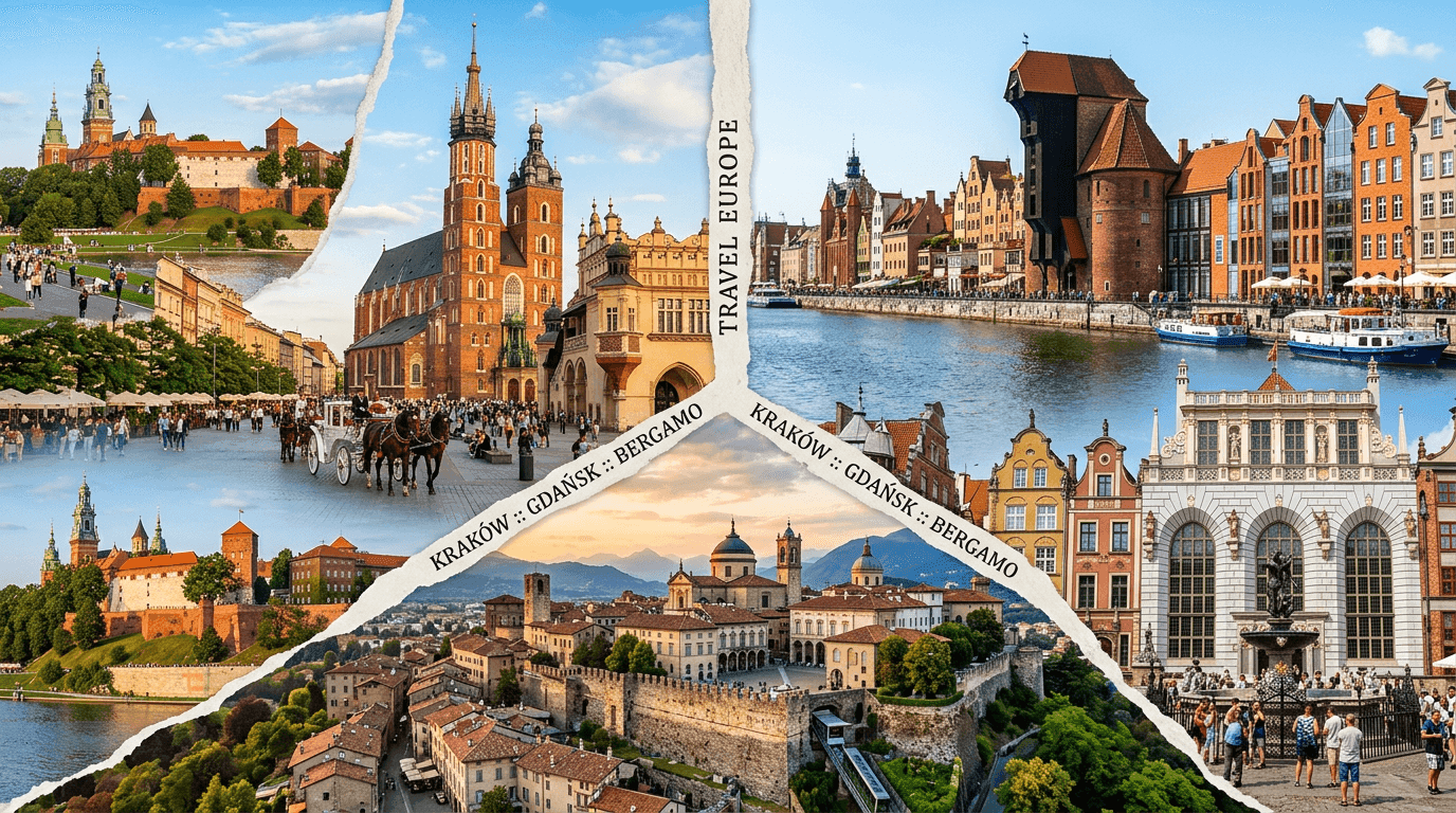 Multi-city trip: Kraków, Gdańsk, Bergamo
