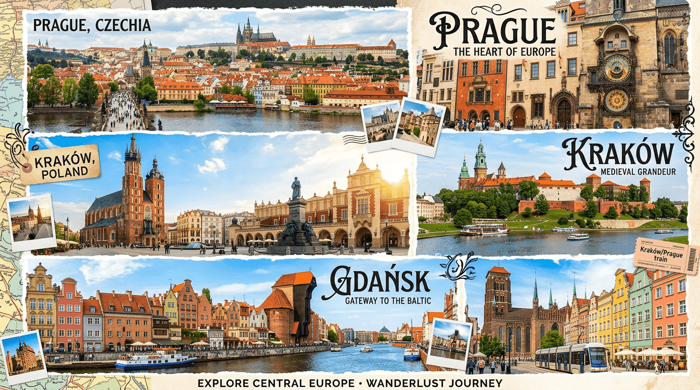 Multi-city trip: Kraków, Prague, Gdańsk