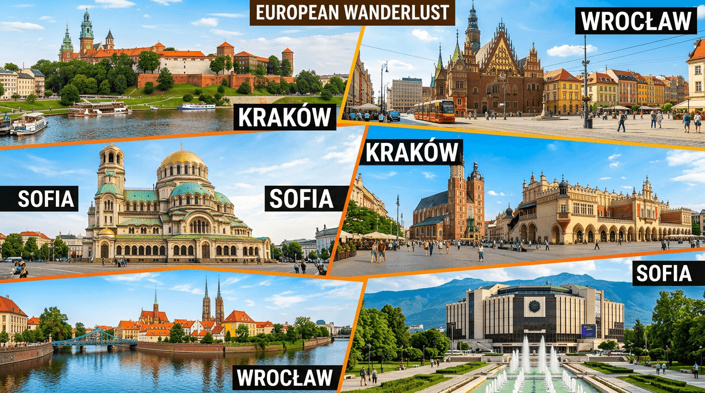 Multi-city trip: Kraków, Sofia, WRO