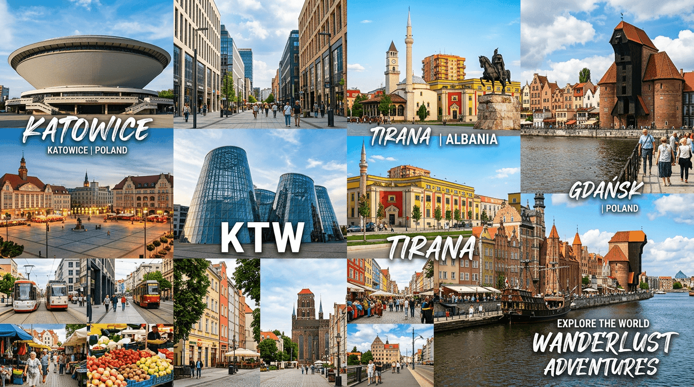 Multi-city trip: KTW, Tirana, Gdańsk