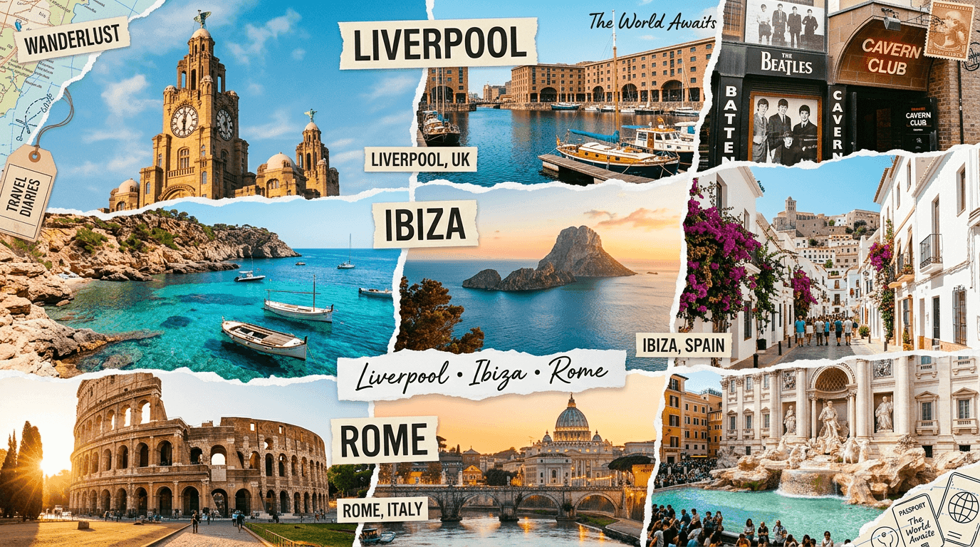 Multi-city trip: Liverpool, IBZ, Rome