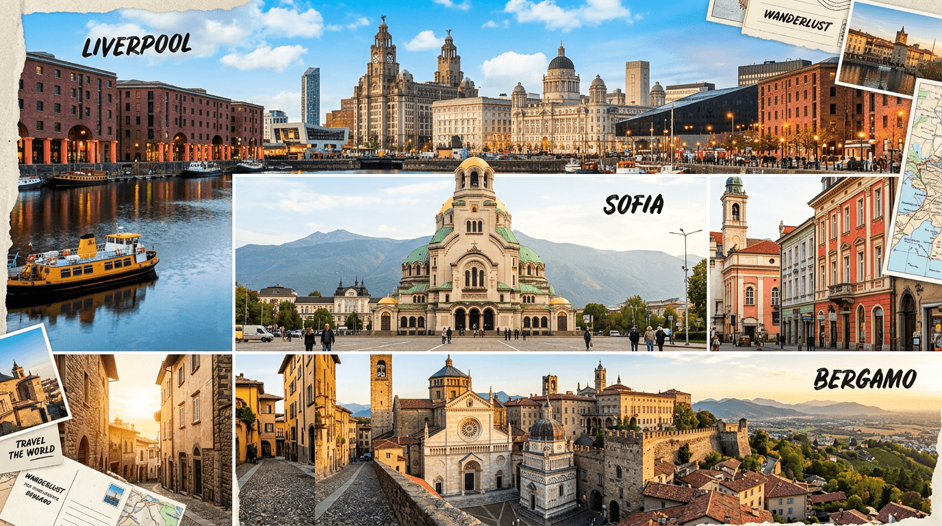 Multi-city trip: Liverpool, Sofia, Bergamo