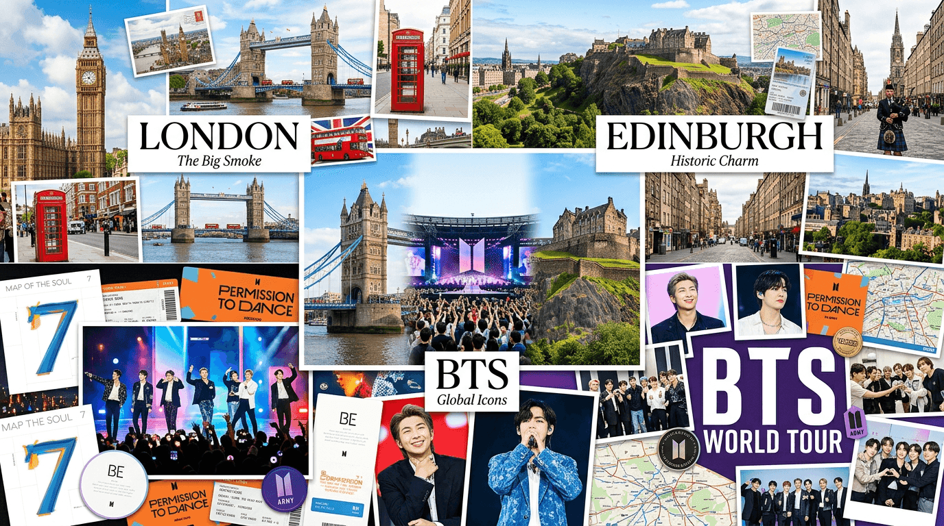 Multi-city trip: London, Edinburgh, BTS