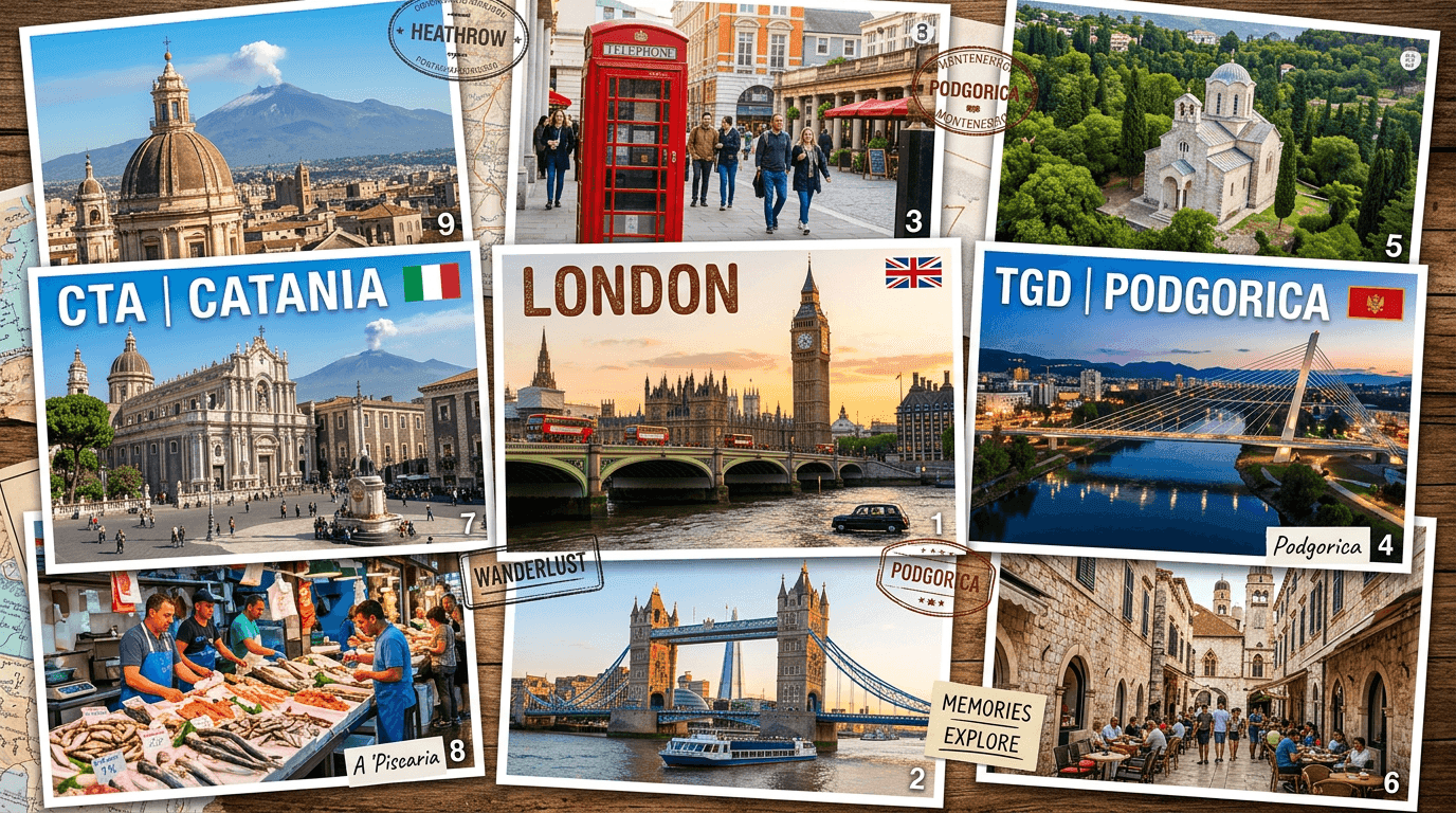 Multi-city trip: London, TGD, CTA