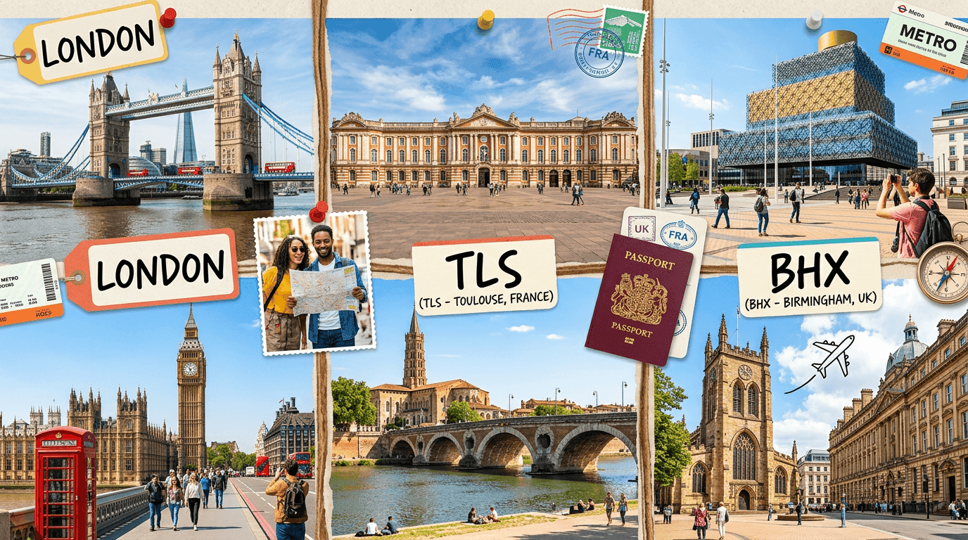 Multi-city trip: London, TLS, BHX