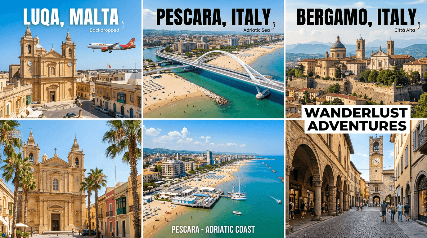 Multi-city trip: Luqa, Pescara, Bergamo