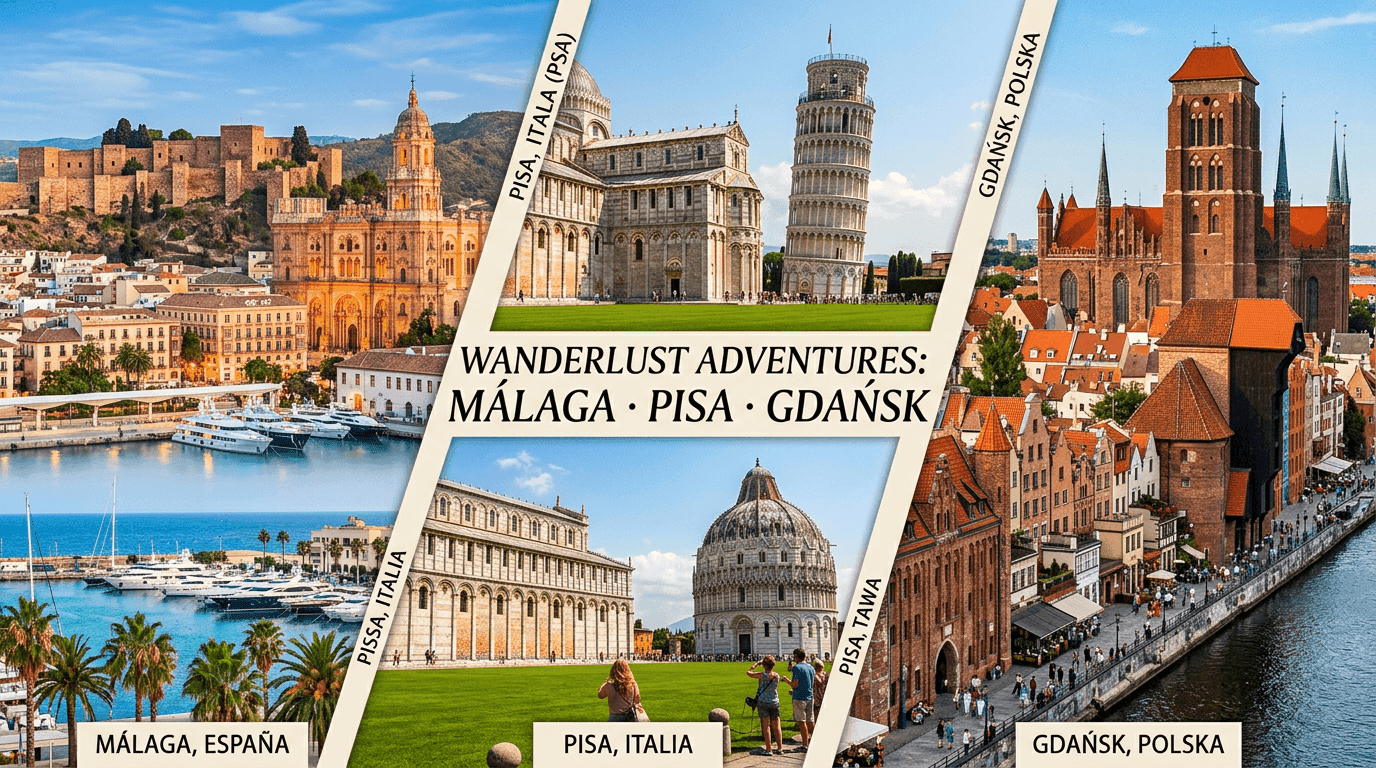 Multi-city trip: Málaga, PSA, Gdańsk