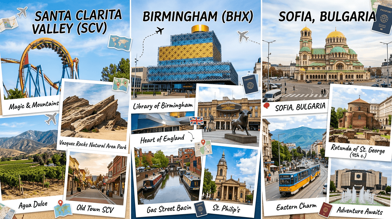 Multi-city trip: SCV, BHX, Sofia