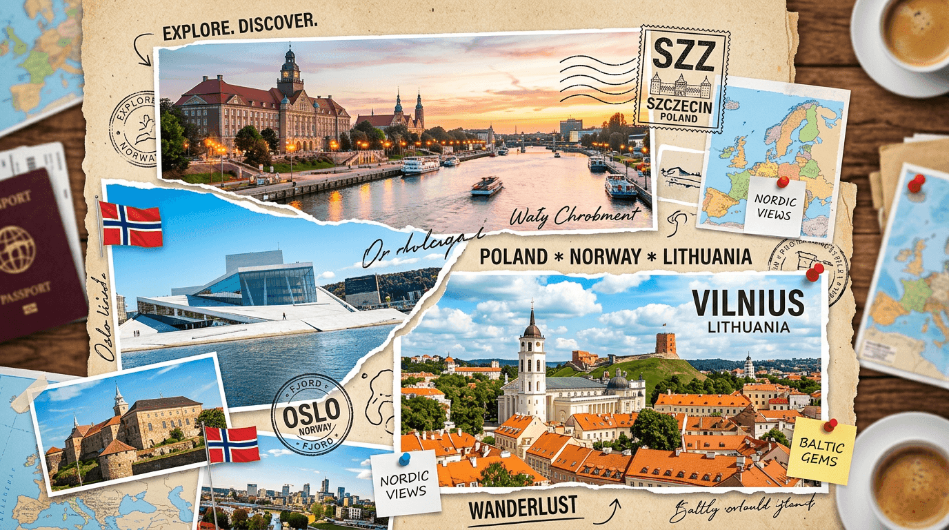 Multi-city trip: SZZ, Oslo, Vilnius