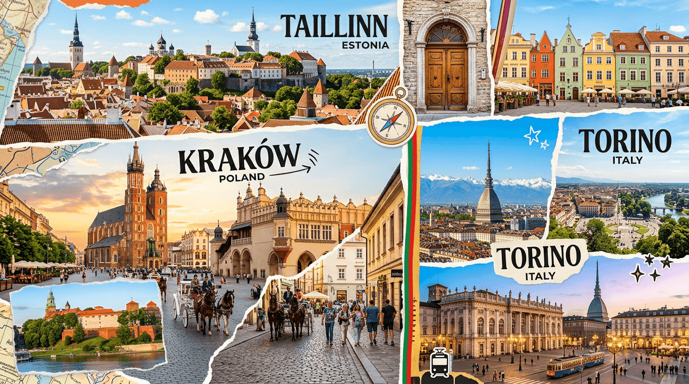 Multi-city trip: Tallinn, Kraków, Turin