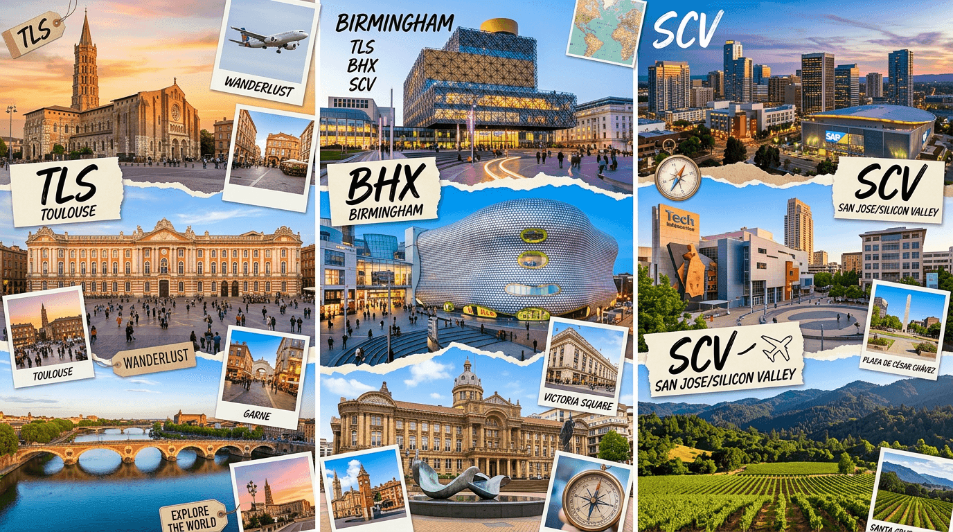 Multi-city trip: TLS, BHX, SCV