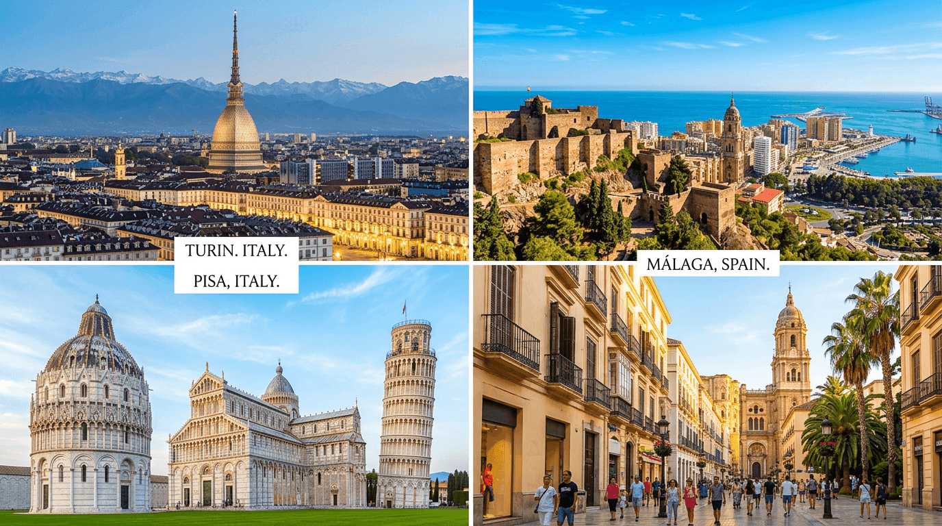Multi-city trip: Turin, Málaga, PSA