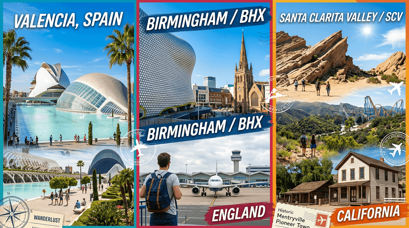 Multi-city trip: Valencia, BHX, SCV