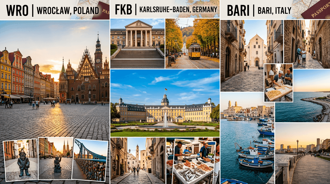 Multi-city trip: WRO, FKB, Bari