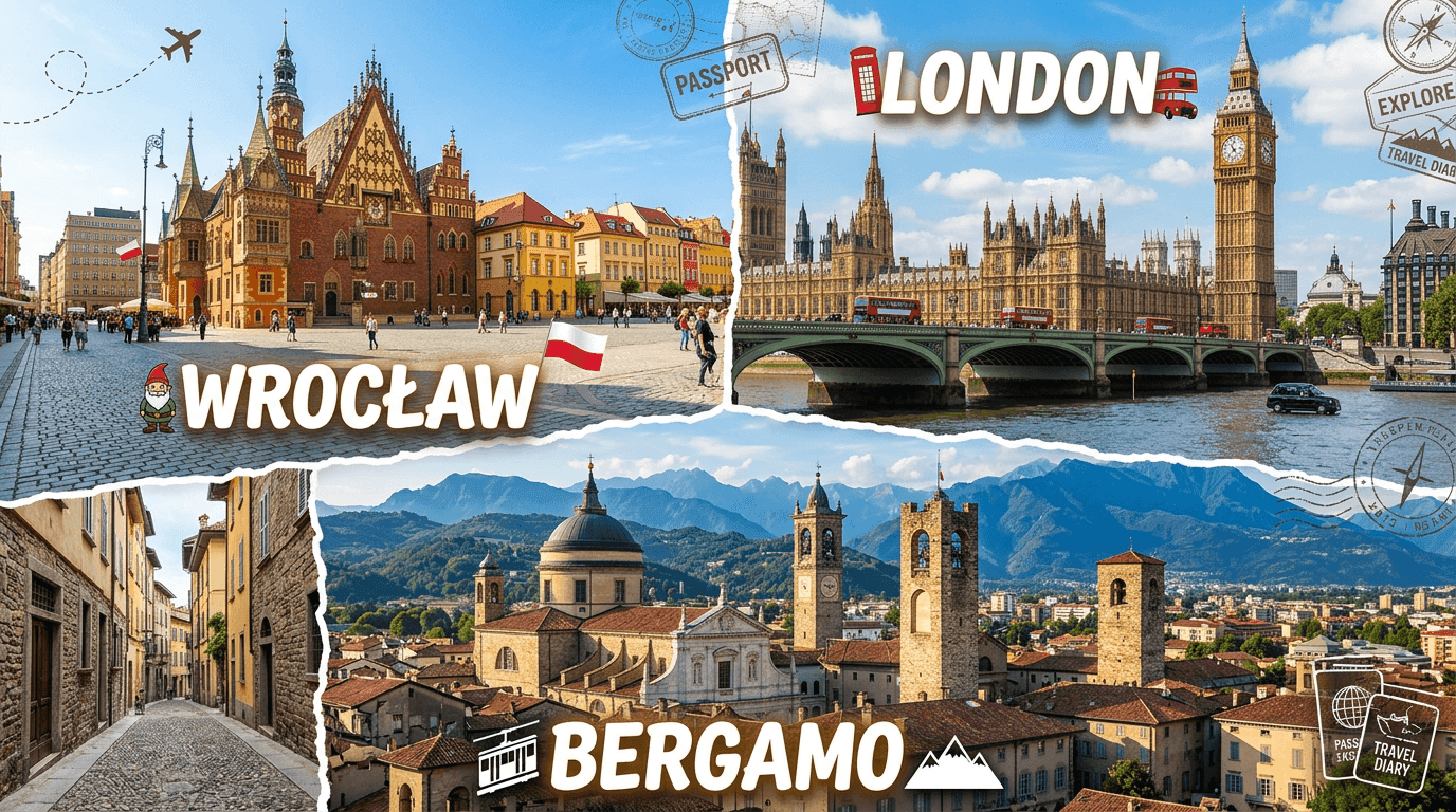 Multi-city trip: WRO, London, Bergamo