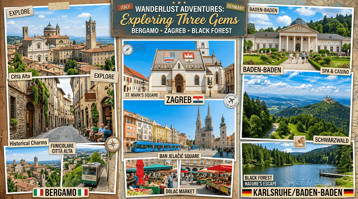 Multi-city trip: Bergamo, ZAG, FKB